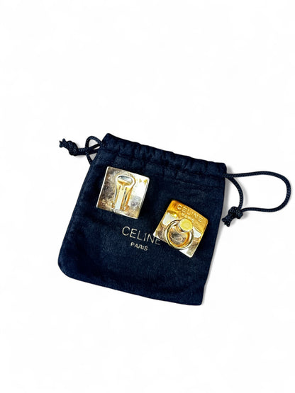 Boucle d’oreille CELINE vintage à clip –