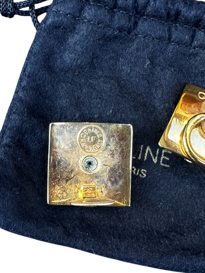 Boucle d’oreille CELINE vintage à clip –