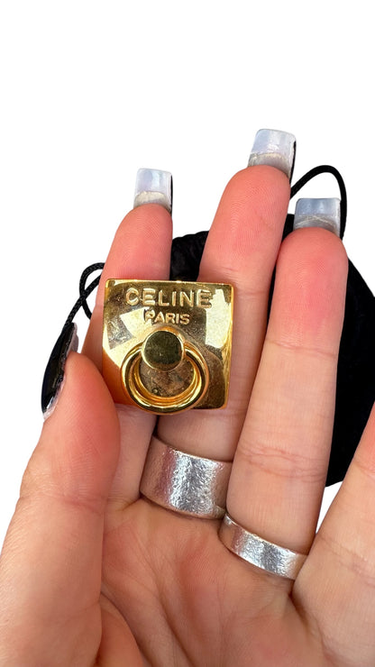 Boucle d’oreille CELINE vintage à clip –