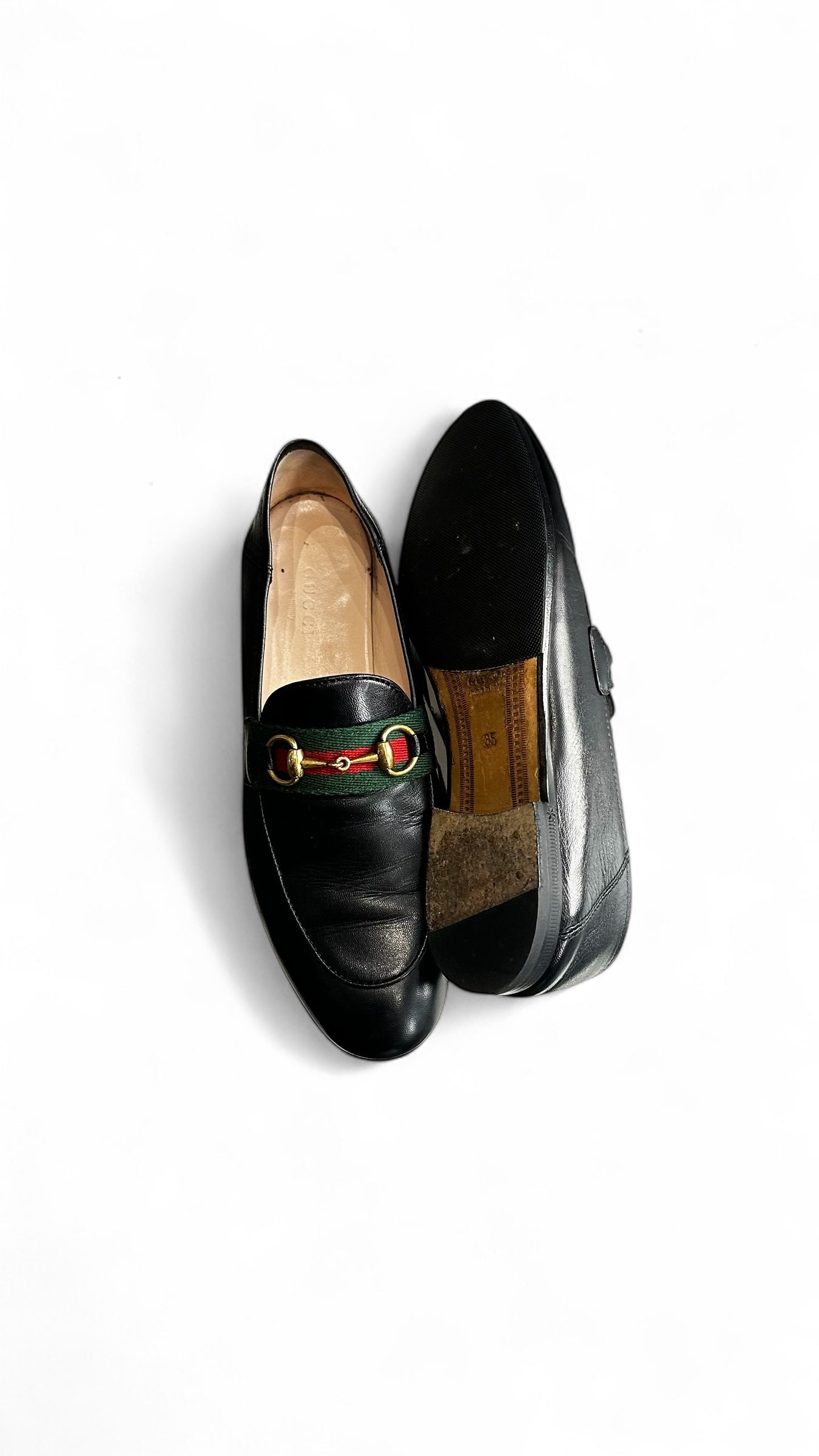 Gucci – Mocassins vintage en cuir noir