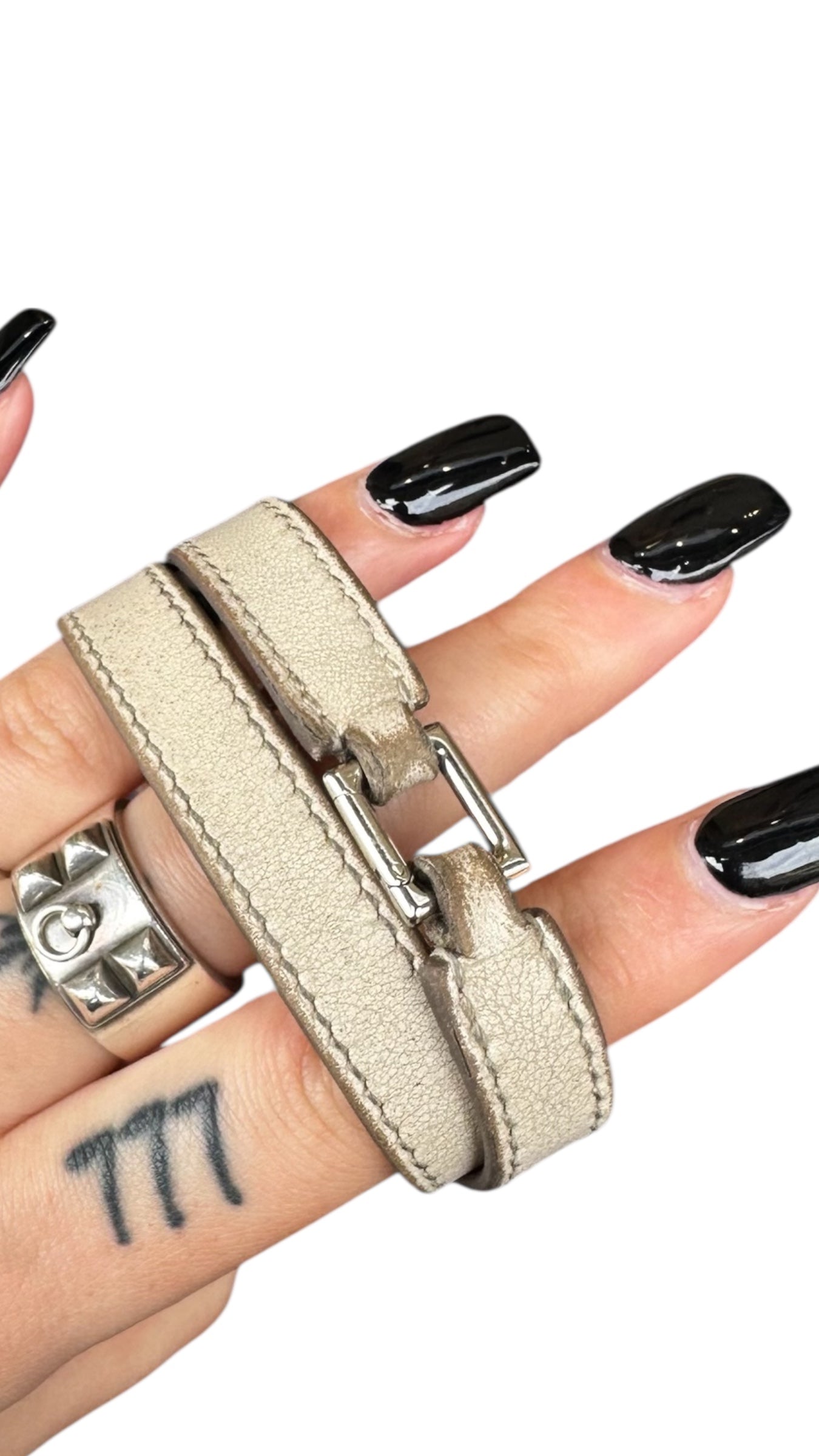 Hermès – Bracelet Rivale Double Tour couleur Craie