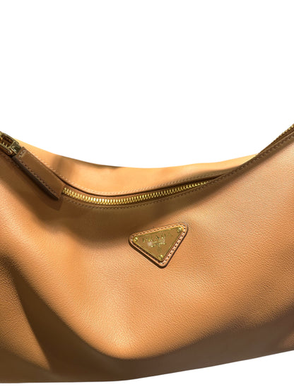 Prada camel shoulder bag