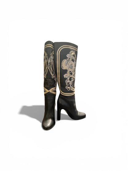 Bottes Hermès Joan – imprimé Brides de Gala