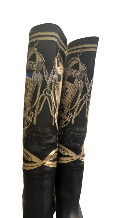 Bottes Hermès Joan – imprimé Brides de Gala