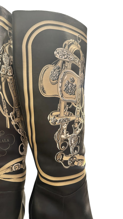 Bottes Hermès Joan – imprimé Brides de Gala