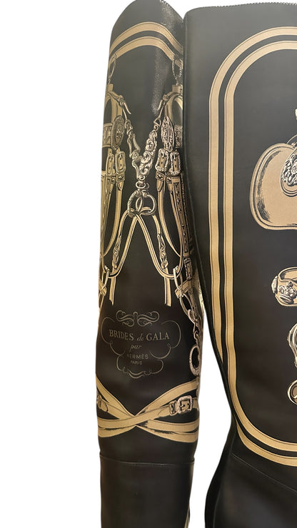 Bottes Hermès Joan – imprimé Brides de Gala