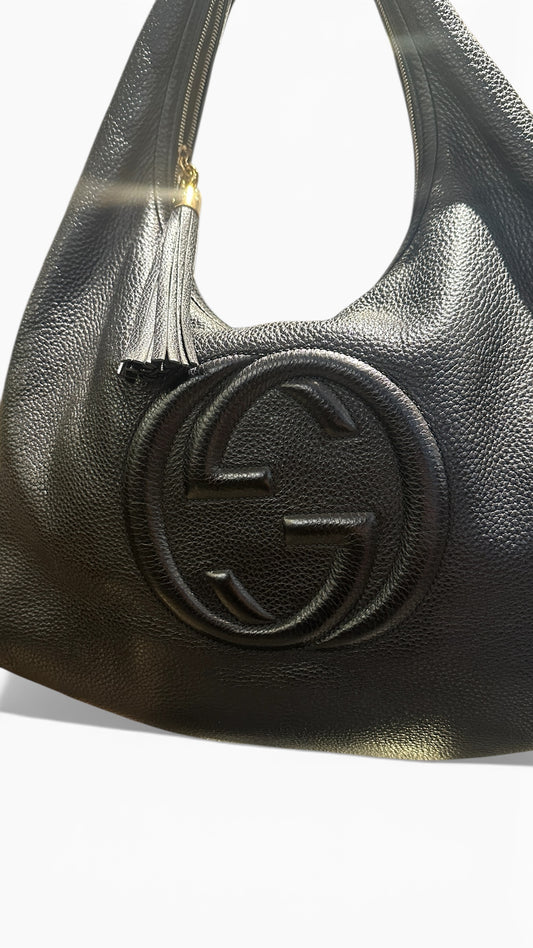 Gucci  Sac Soho en cuir noir