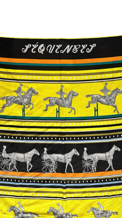 Hermès – 140 Cashmere Shawl, Equestrian motif