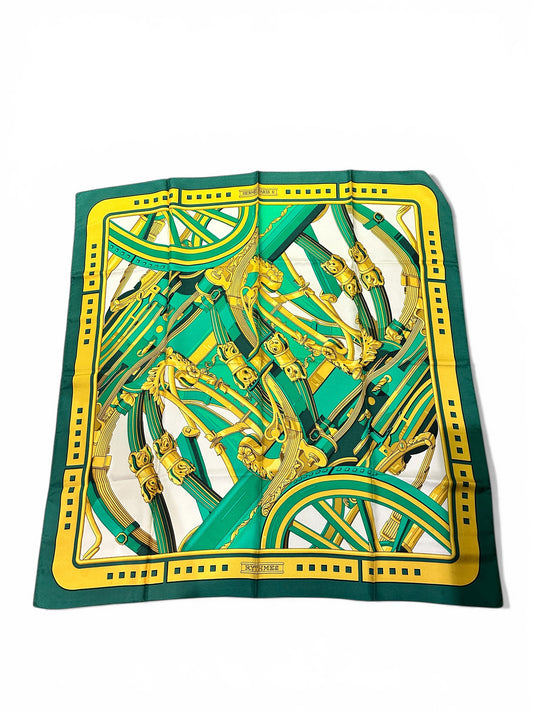 Carré Hermès en soie 90 cm 'Rythmes'