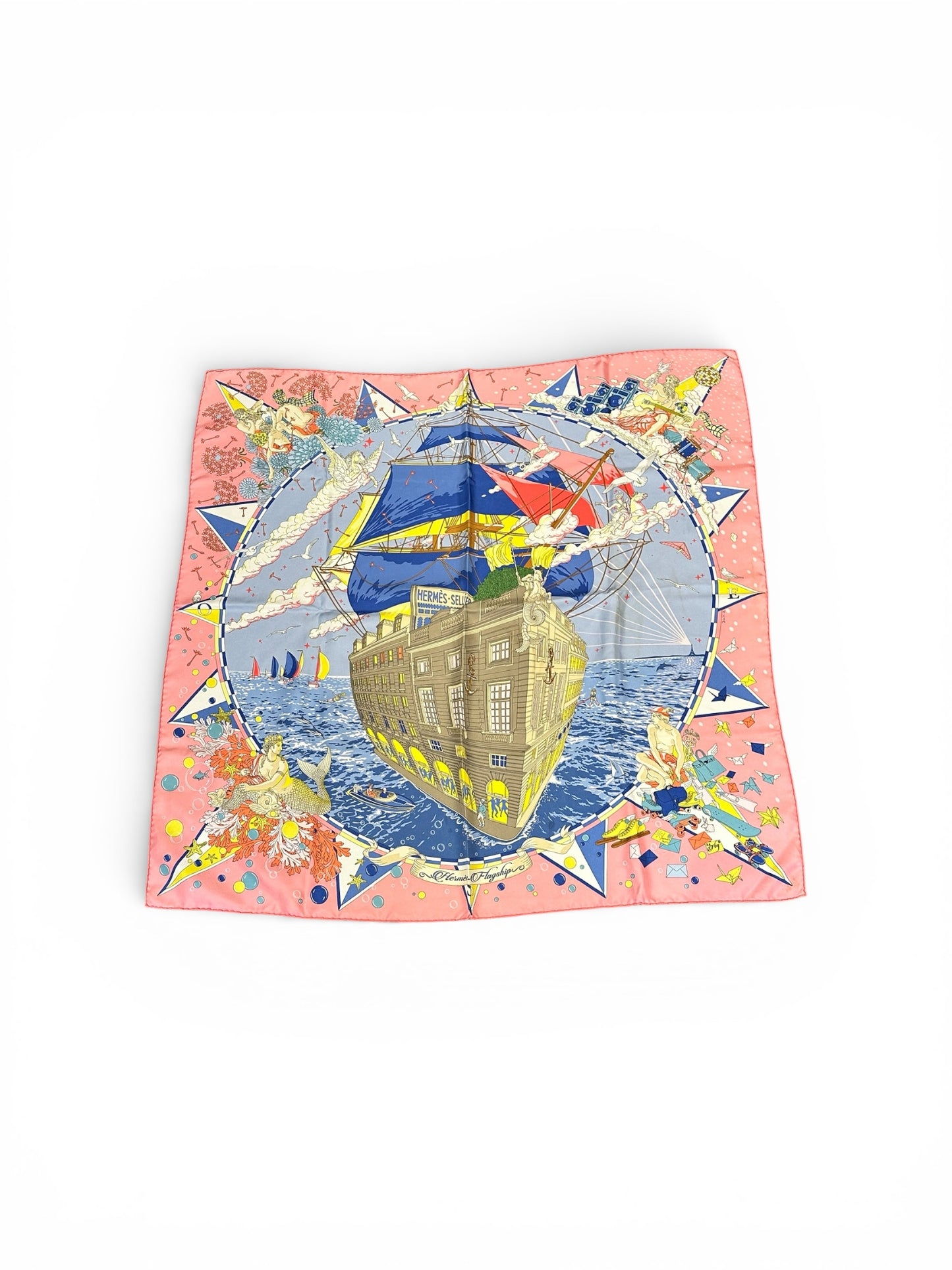 Carré 90 Hermes " flagship" - soie