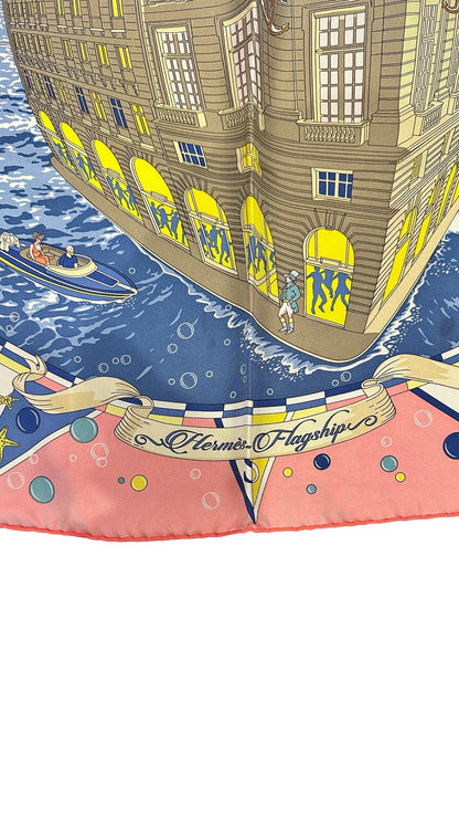 Carré 90 Hermes " flagship" - soie