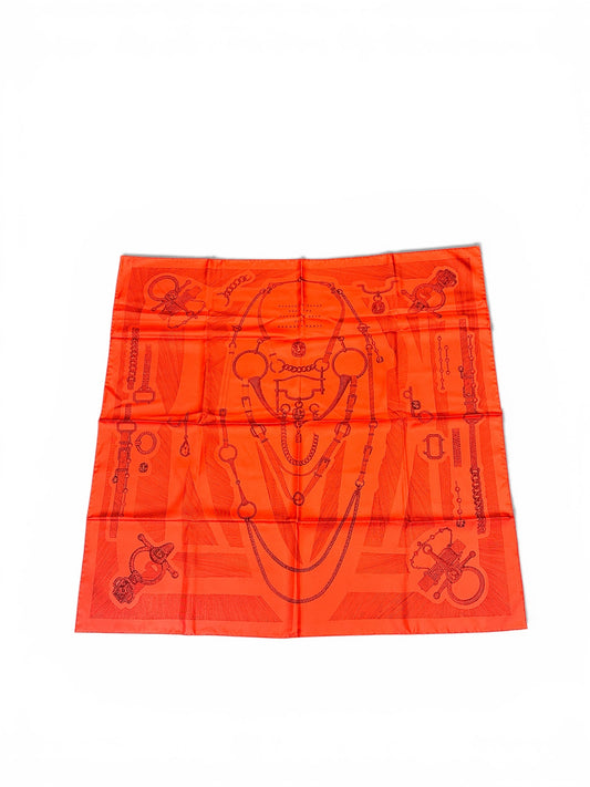 Carré 90 Hermes " etude pour une parure de gala" - soie