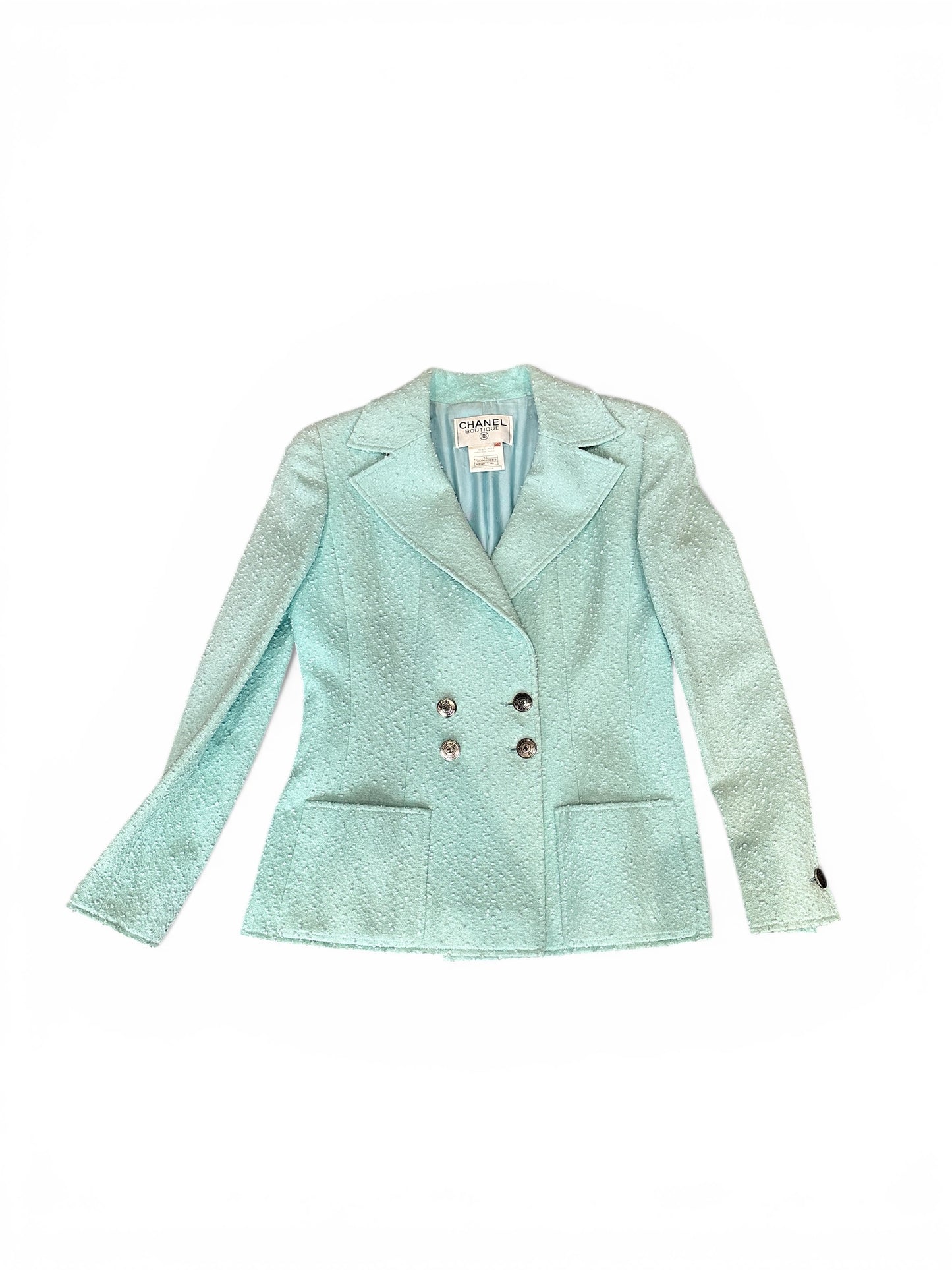 Veste Chanel Boutique vert menthe – Collection Printemps (circa 1999)