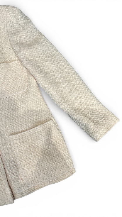 Veste Chanel Boutique en tweed crème – Vintage Karl Lagerfeld (circa 1988–1992)