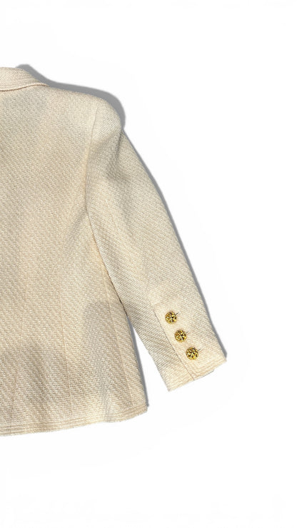 Veste Chanel Boutique en tweed crème – Vintage Karl Lagerfeld (circa 1988–1992)