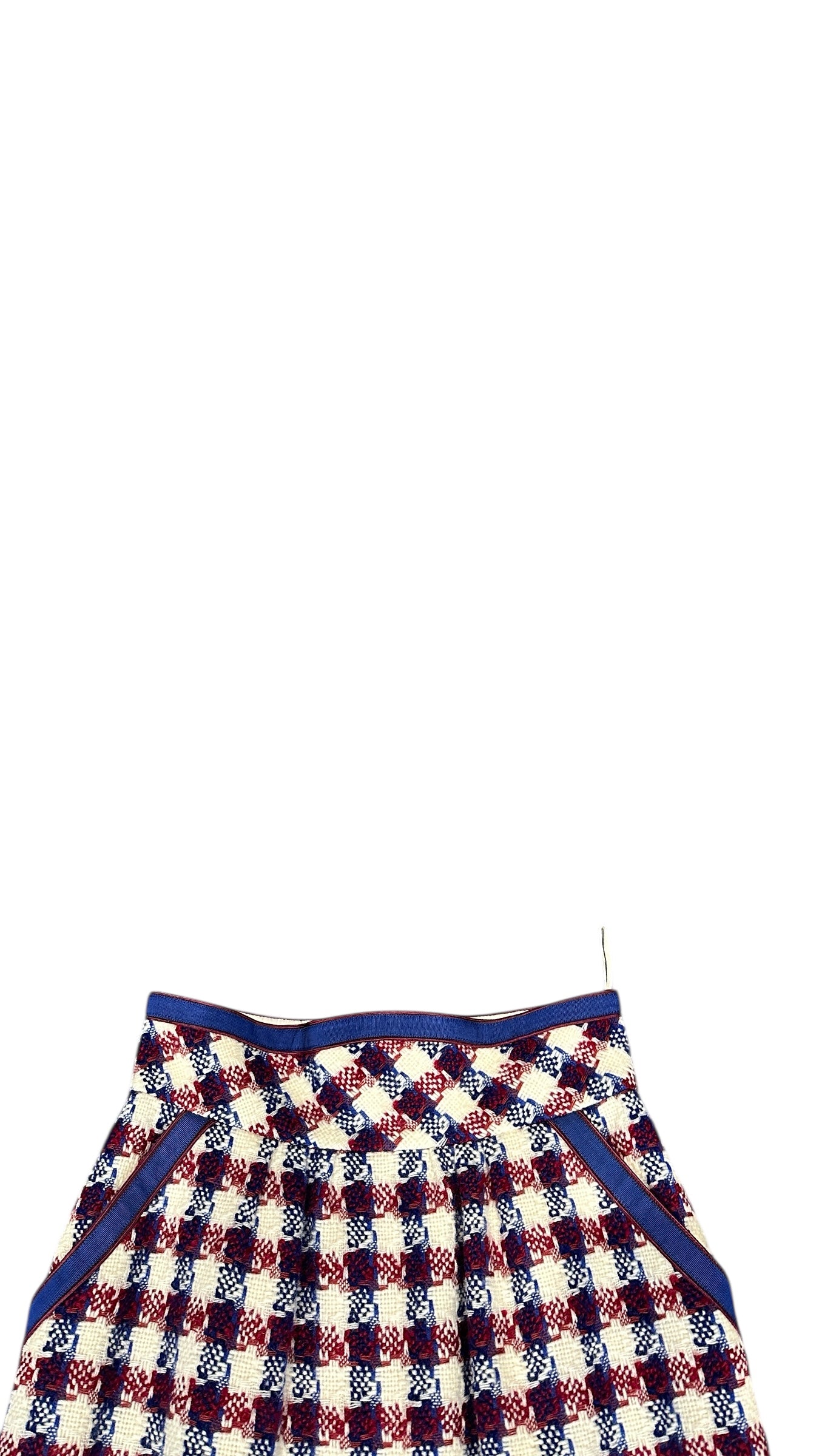 Ensemble Chanel Boutique – Tweed à carreaux tricolore (Taille 36)