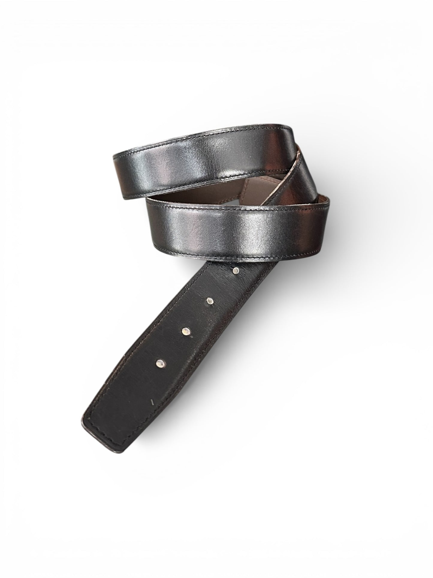 Ceinture réversible Hermès – Lanière en cuir (sans boucle)