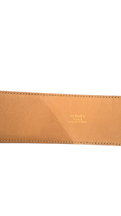 Hermès Ceinture Collier de Chien (CDC) – Cuir Noir – Bouclerie Dorée – Taille 80