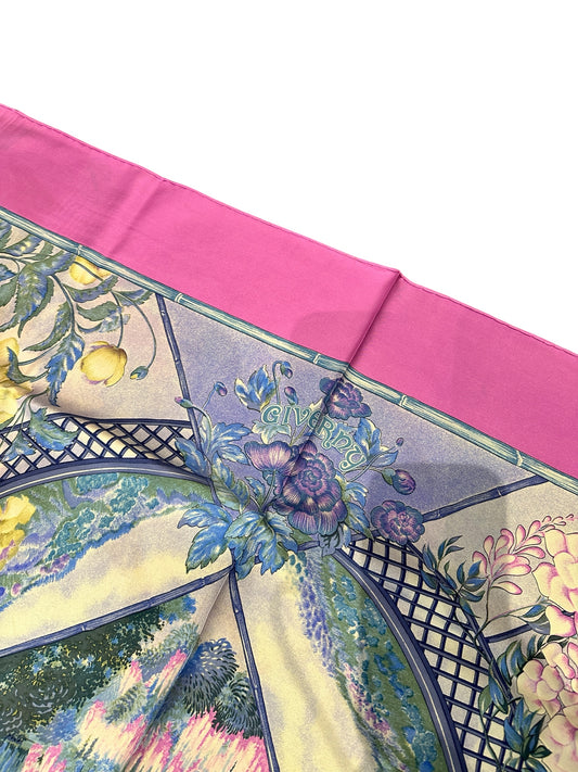 Hermès Carré 90 “Giverny” – Soie – Rose