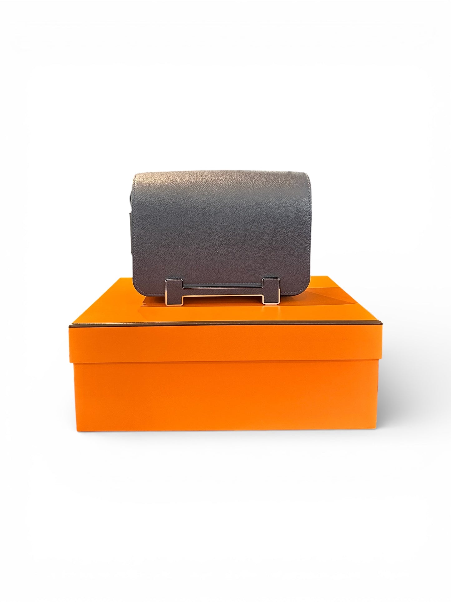 Hermès Geta – Cuir togo - Midnight – Palladium