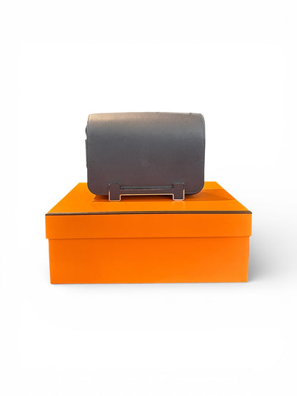 Hermès Geta – Cuir togo - Midnight – Palladium