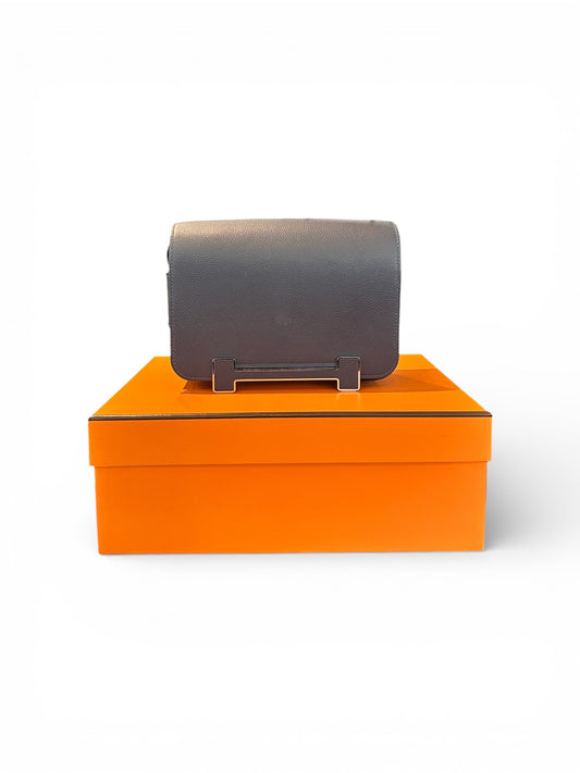 Hermès Geta – Cuir togo - Midnight – Palladium