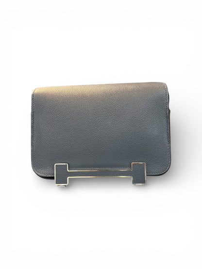 Hermès Geta – Cuir togo - Midnight – Palladium