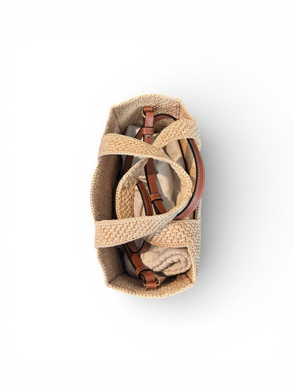 Loewe – Loewe Font Mini Raffia Tote
