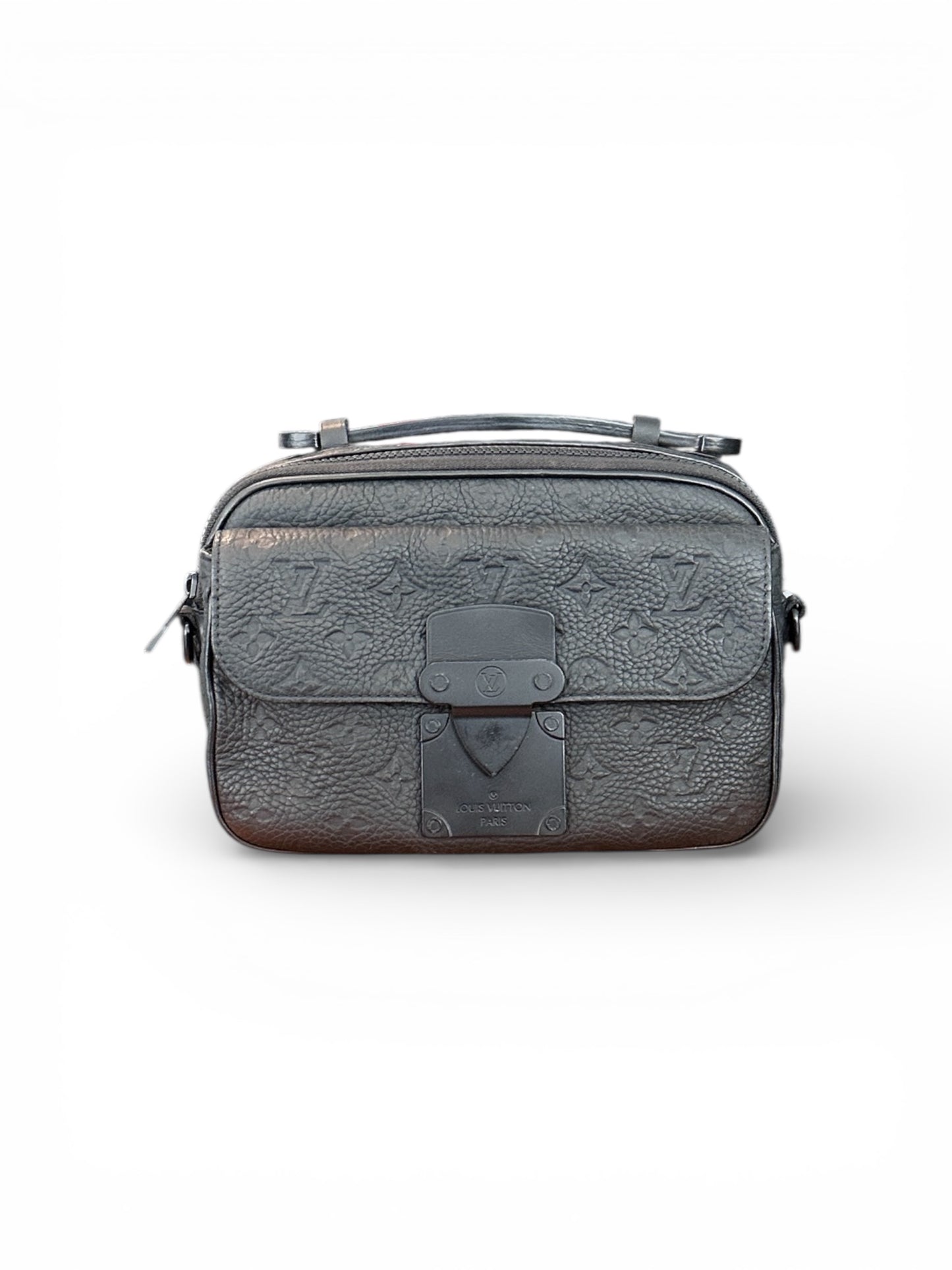 Louis Vuitton S Lock Messenger Bag – Black Taurillon Monogram Leather