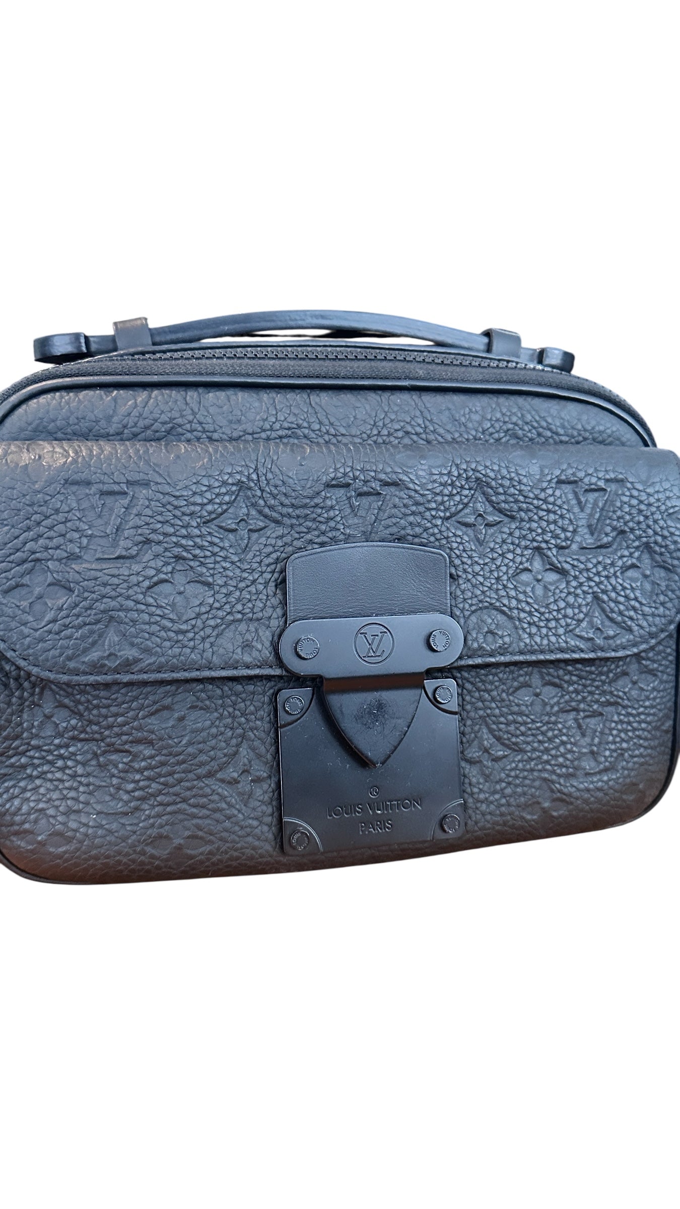 Louis Vuitton S Lock Messenger Bag – Black Taurillon Monogram Leather