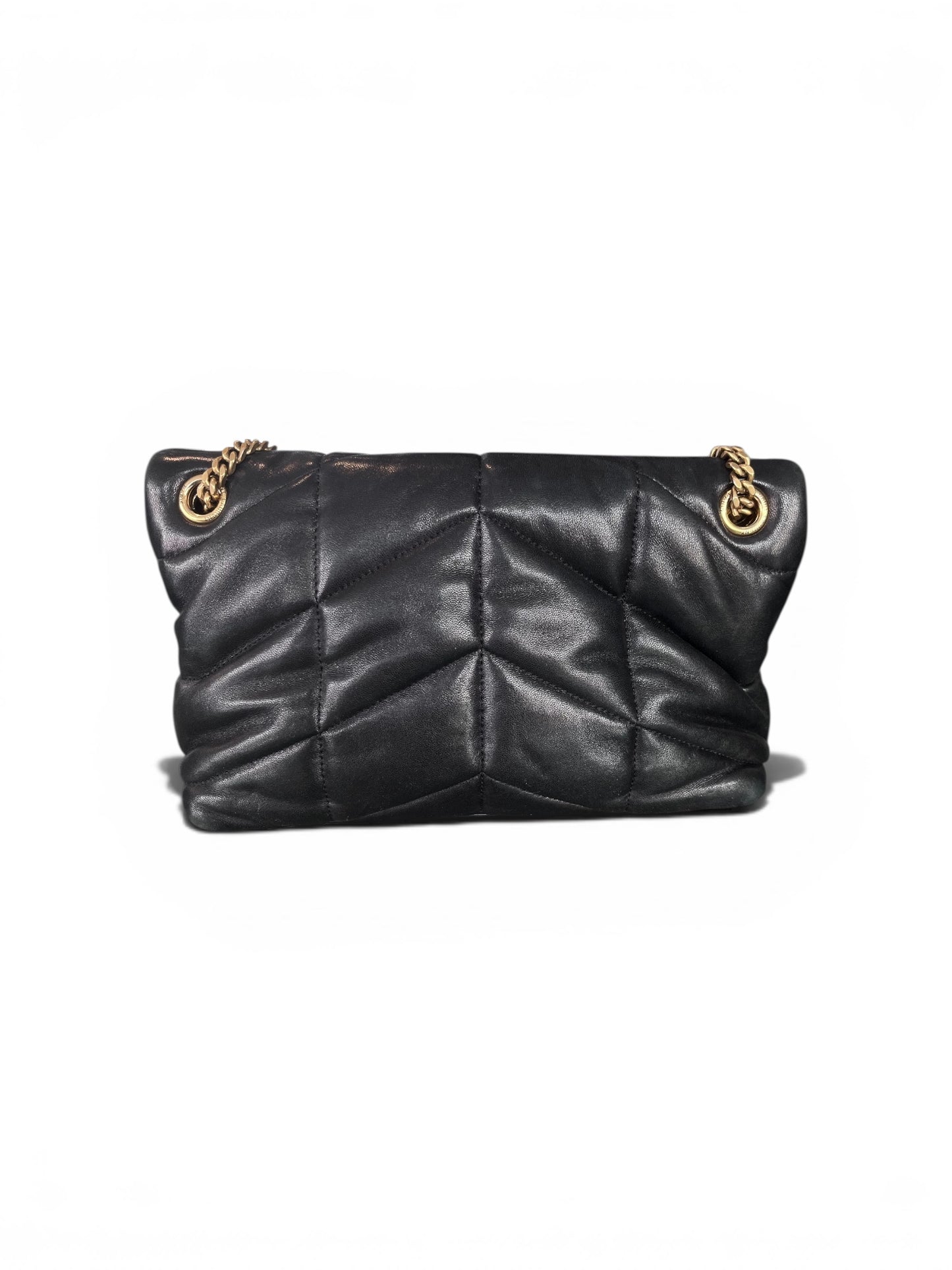 Saint Laurent Loulou Puffer Bag – Black Quilted Leather