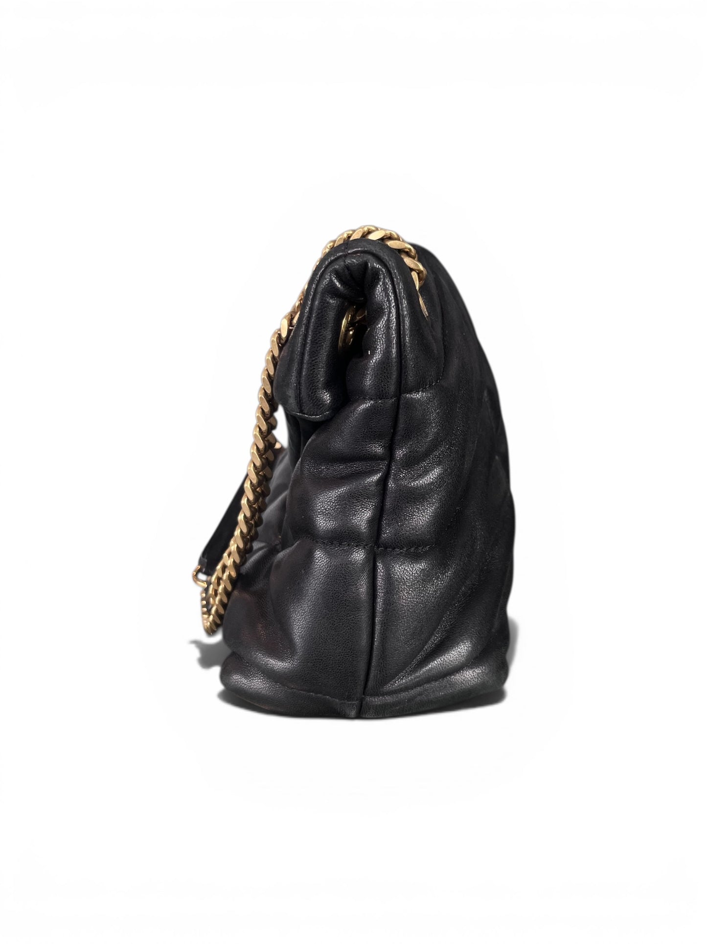 Saint Laurent Loulou Puffer Bag – Black Quilted Leather