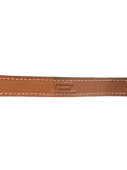 Double tour bracelet in Box calfskin, adorned with the iconic Kelly buckle.